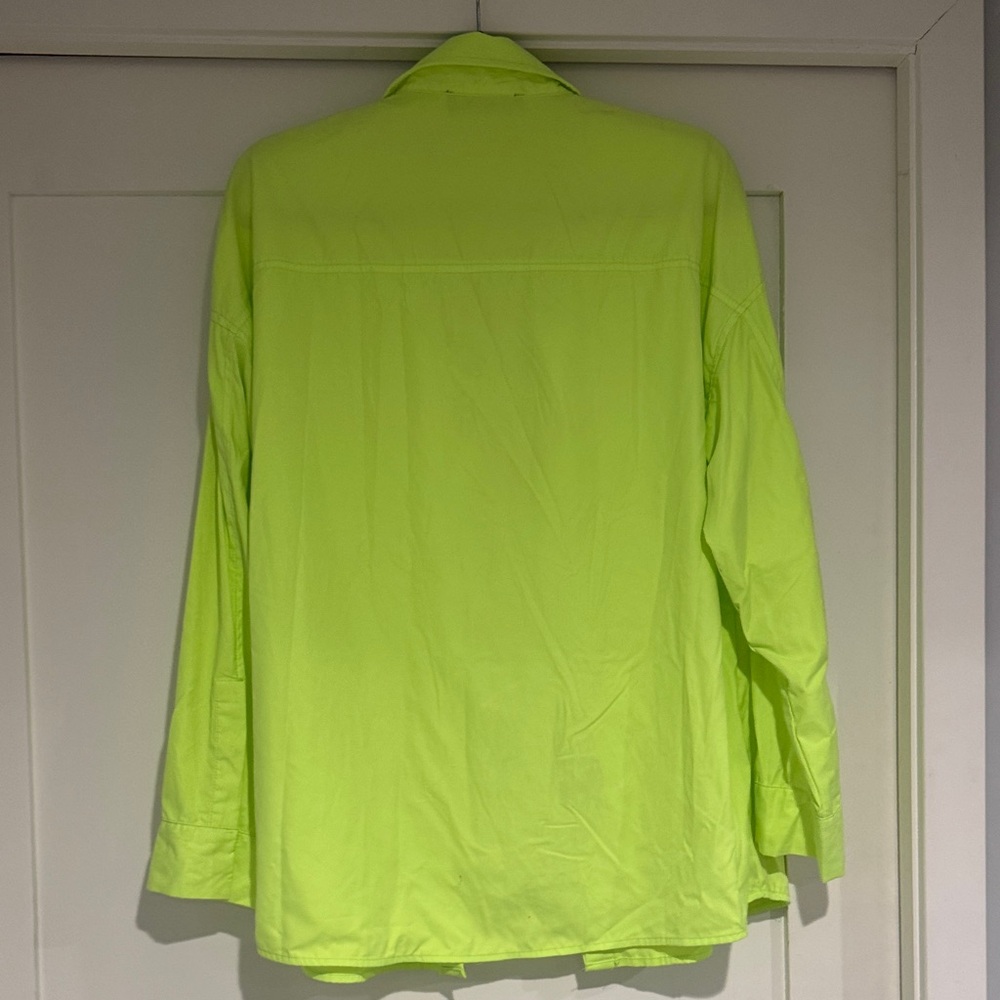AKIRA Neon Green Button Down Shirt - Picture 5 of 5